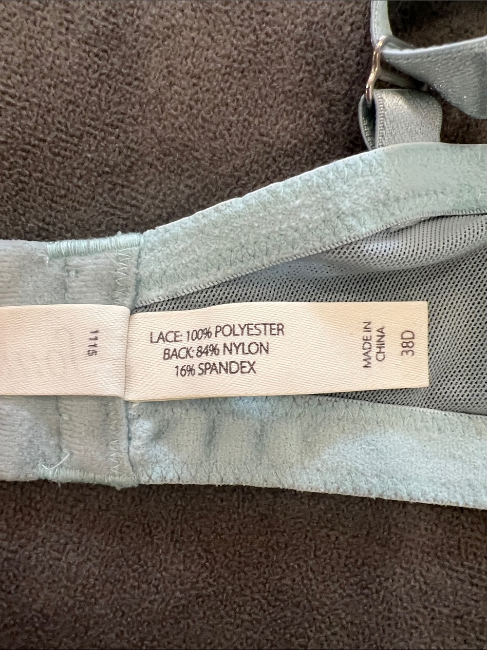 Soma Aqua and Gold Embroidered Sheer Underwire Bra 38D - Picture 12 of 13